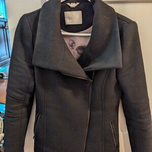 Soia Kyo black asymmetrical zip jacket - XS